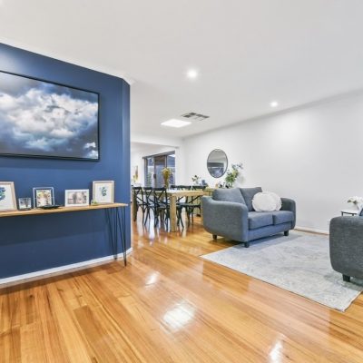 Feature wall living room Feature blue wall in living room