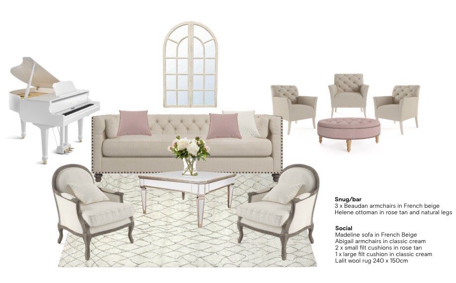 French Provincial moodboard for a Living room