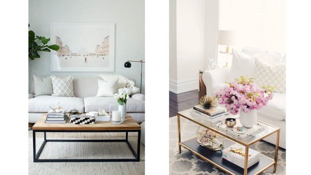 How to style a rectangle coffee table