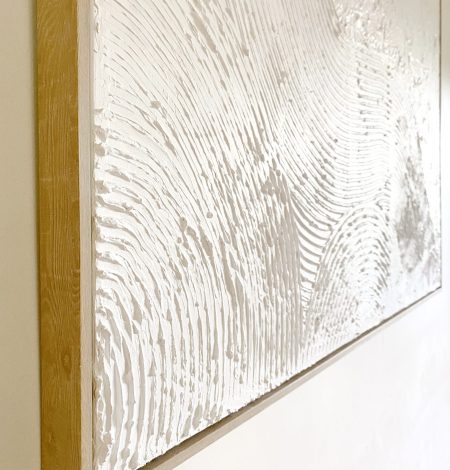 White textured wall art